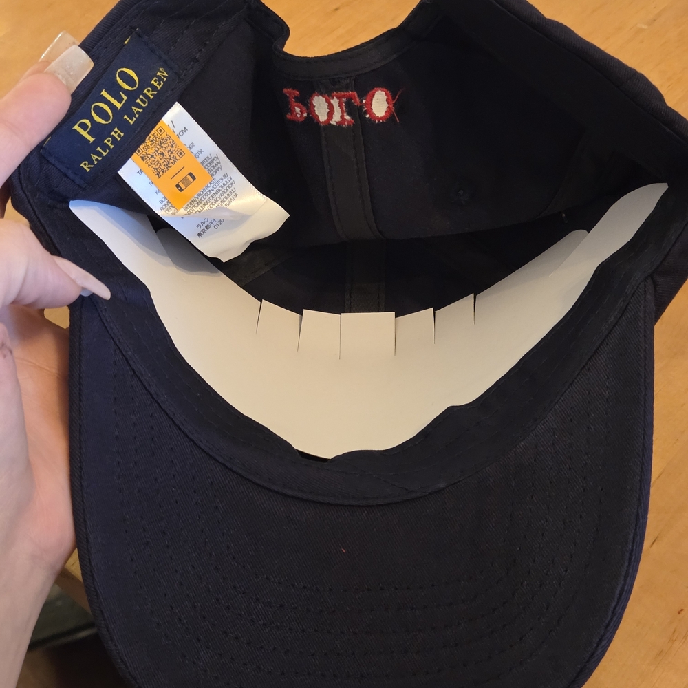 Ralph Lauren Navy Blue Cap with Red Logo - Picture 4 of 6